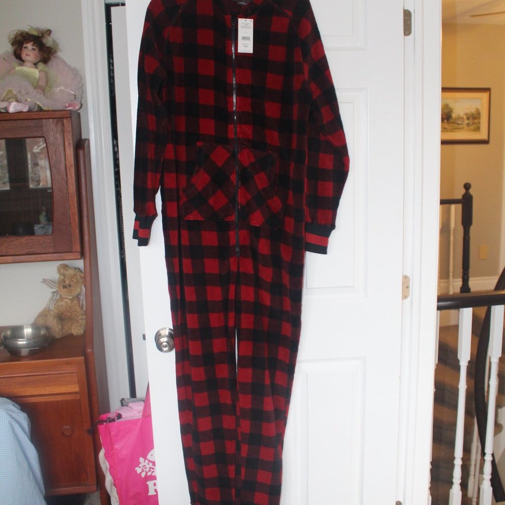 Black Brown 1826 Red and Black Plaid Onesie